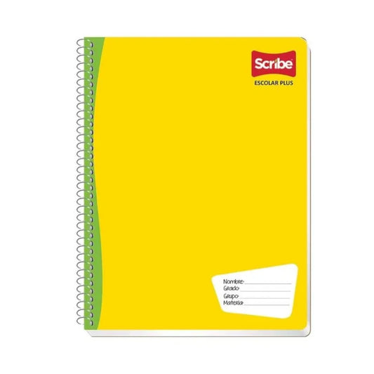 Cuaderno Profesional Scribe Natural Raya Espiral Doble Raya 100 Hojas