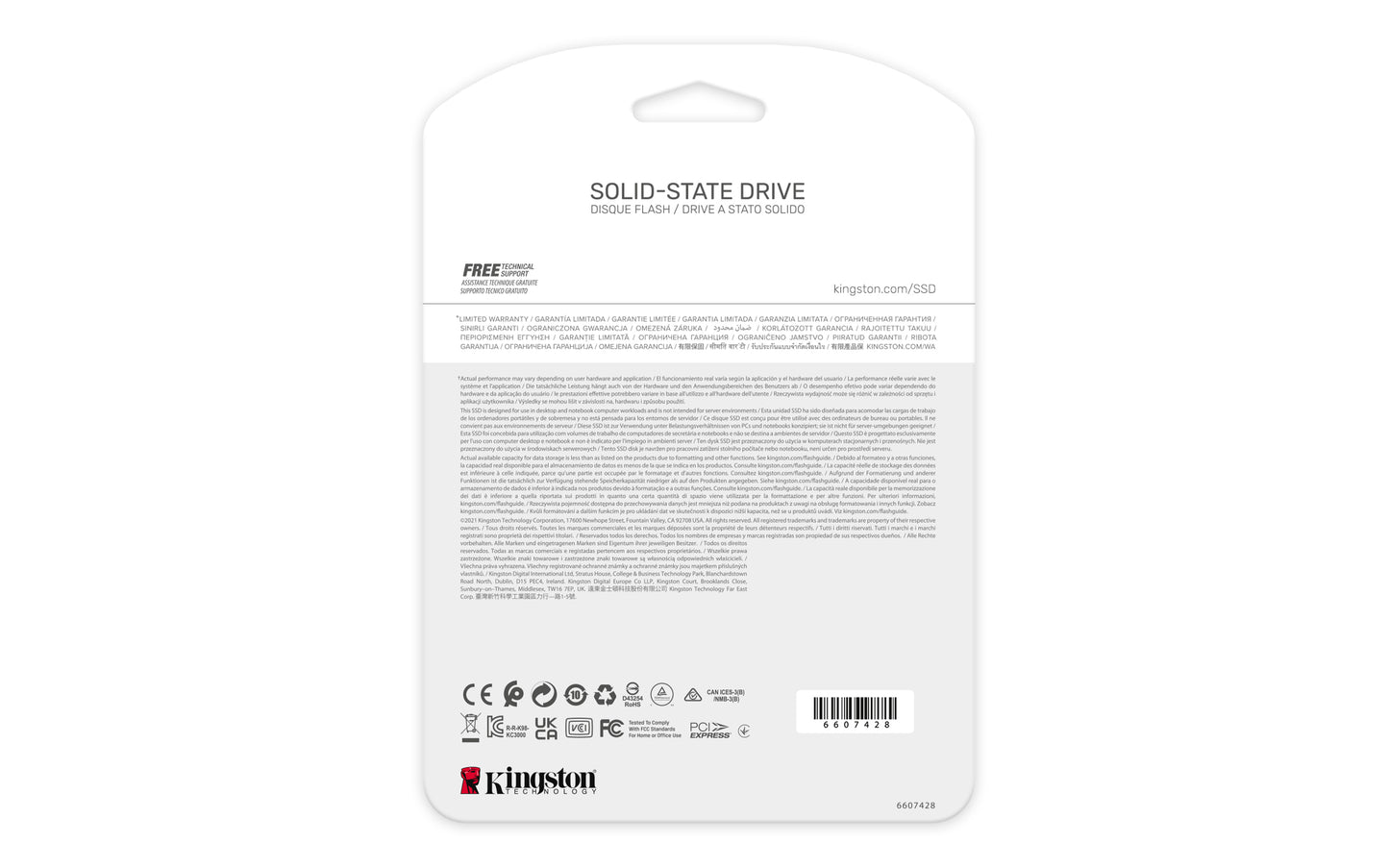 Unidad de Estado Sólido SSD Kingston KC3000 512G PCIe 4.0 NVMe M.2 SSD
