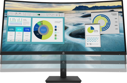 Monitor HP P34hc G4 34" Curvo WQHD Resolución 3440x1440 Panel VA VGA/HDMI