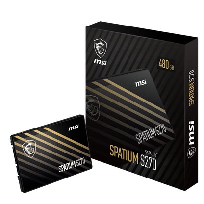 SSD MSI Interno SPATIUM S270 480GB 2.5 SATA III hasta 450 MB/s Escritura