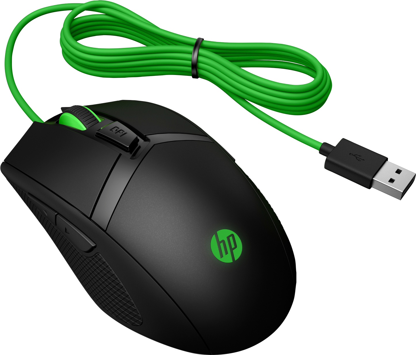 Mouse HP 300 Pavilion Gaming 5000 dpi Color Negro-Verde