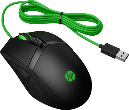 Mouse HP 300 Pavilion Gaming 5000 dpi Color Negro-Verde