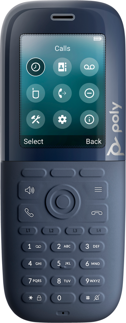 POLY Rove 30 Telefono IP Inalambrico de 20 lineas Color Azul Terminal con conexion por cable. Requiere Poly Rove B2 por separado