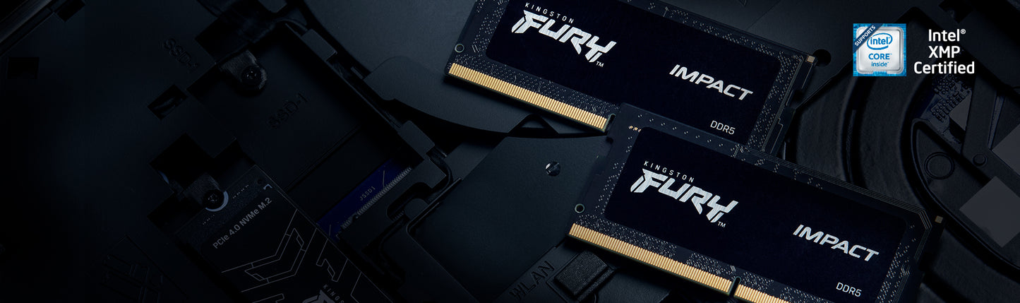 Memoria RAM Kingston para Laptop FURY Impact DDR5 DDR5 5600MHz 32GB Non-ECC CL40 262-pin SO-DIMM XMP