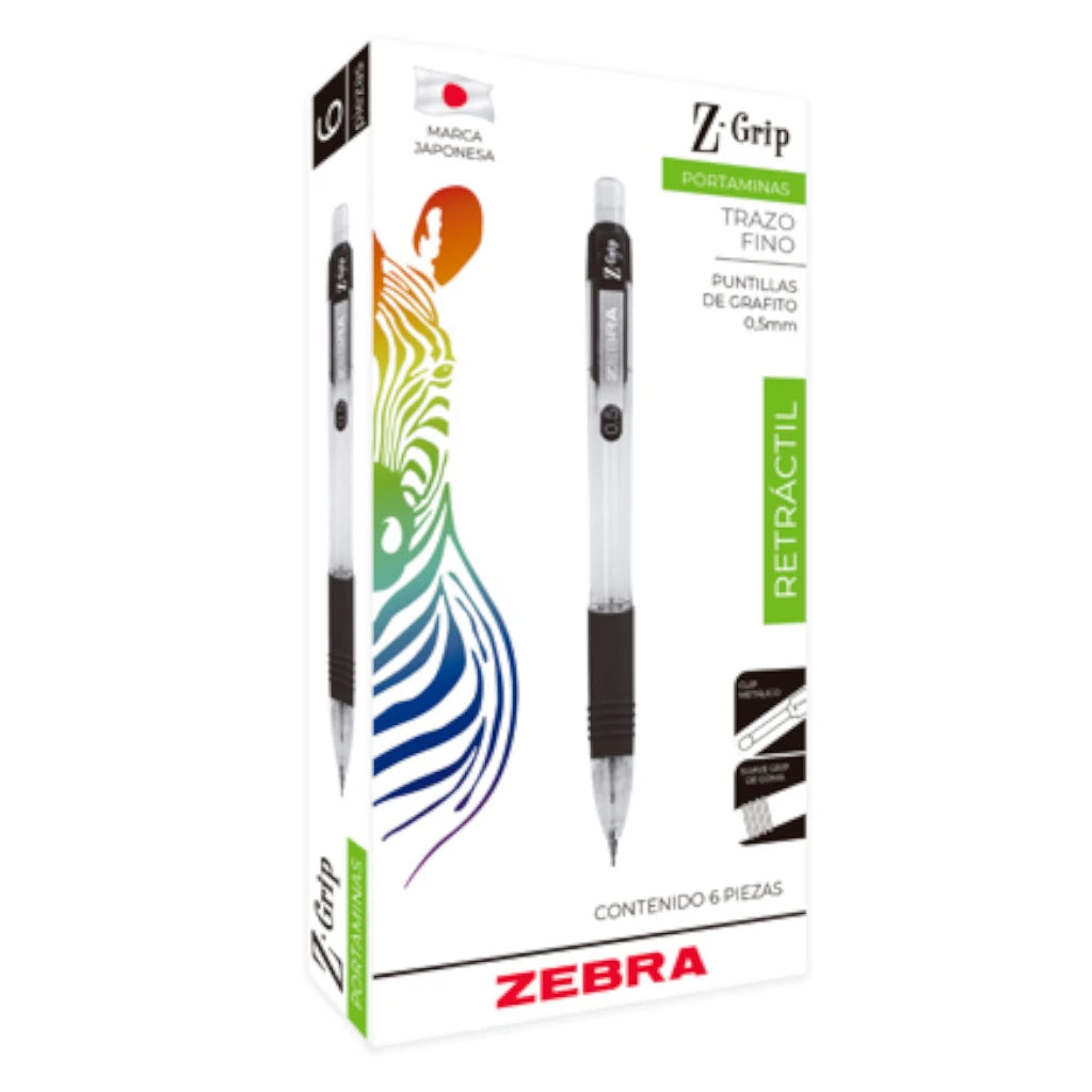 Lapicero Zebra Grip Azul 0.5 Caja Con 12 Pzas