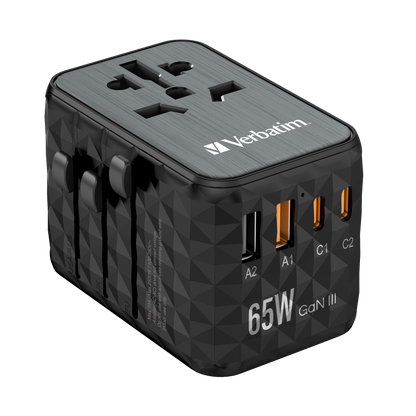 Adaptador Verbatim Universal de viaje UTA-05 GaN III 65 W