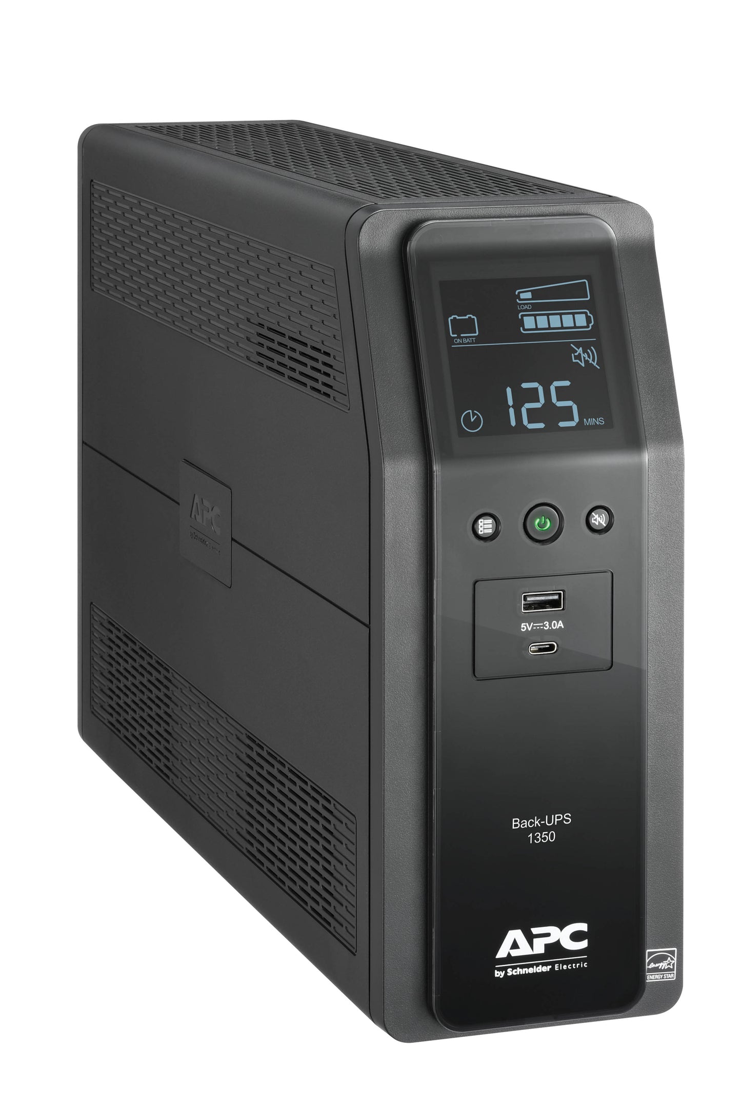 UPS APC Back 1350VA/810W 120V 10 tomas de salida, 2 puertos USB de carga, AVR, interfaz LCD, LAM