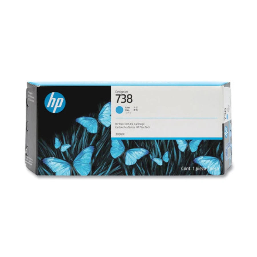 Tinta HP DesignJet 738 300ml Color Cian