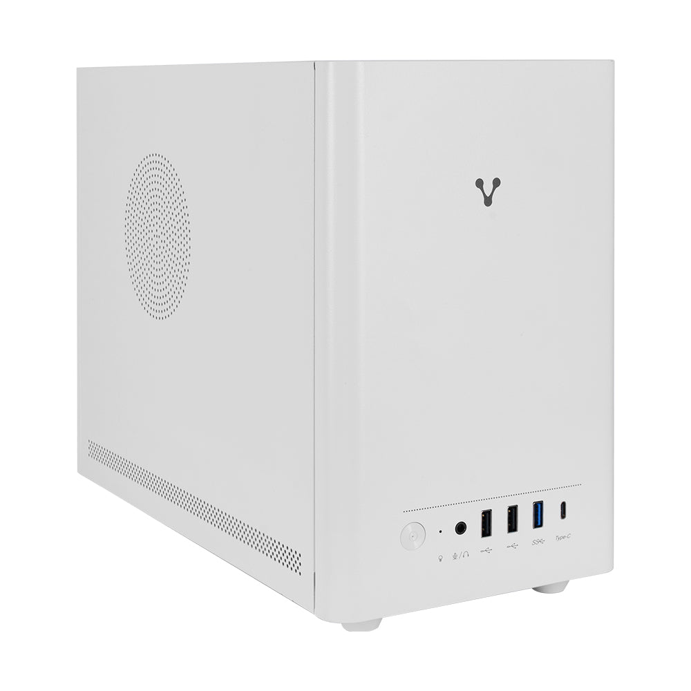 GABINETE VORAGO GAB-210 MINITORRE Micro ATX / ITX 2xUSB 2.0 1xUSB 3.0 1xTIPO C 5OOW  BLANCO