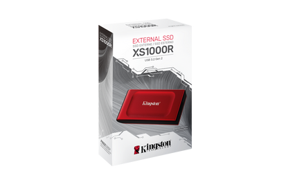 Unidad de Estado Solido SSD Externo Kingston XS1000 1TB USB Color Rojo