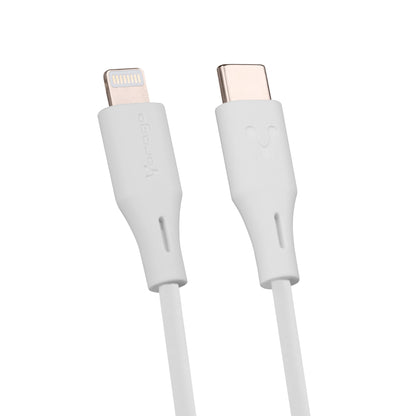 CABLE VORAGO CAB-CL01W TIPO C-  LIGHTNING 20W 1 METRO CARGA RAPIDA  BLANCO