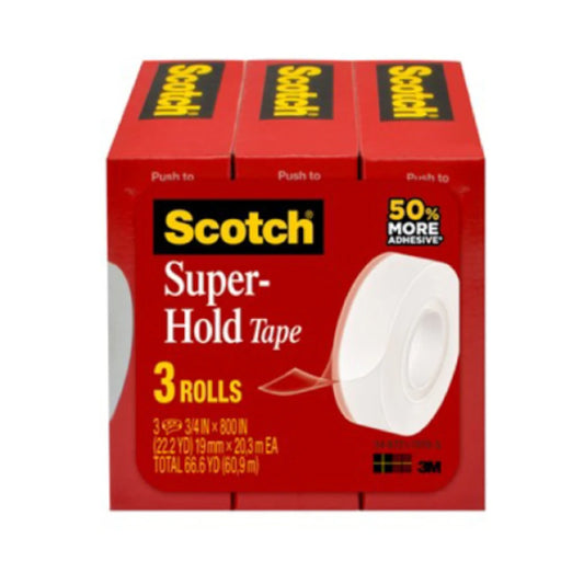 Cinta Scotch 3M Super Adhesiva 0.19 X 25.4 mts C/3 piezas