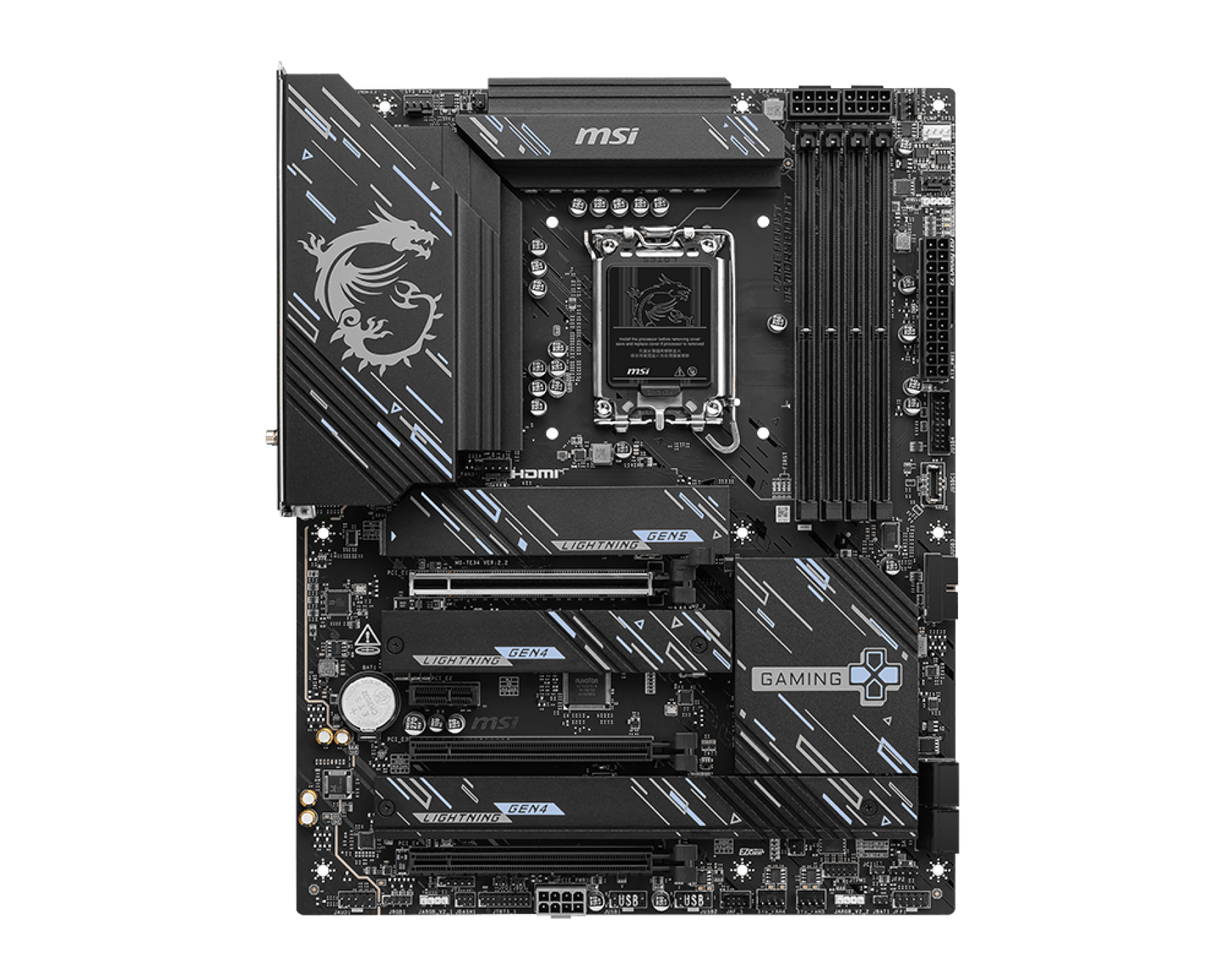 Tarjeta Madre MSI Z890 GAMING PLUS WIFI ATX LGA 1851 Intel Z890 256GB DDR5 HDMI/DP para Intel