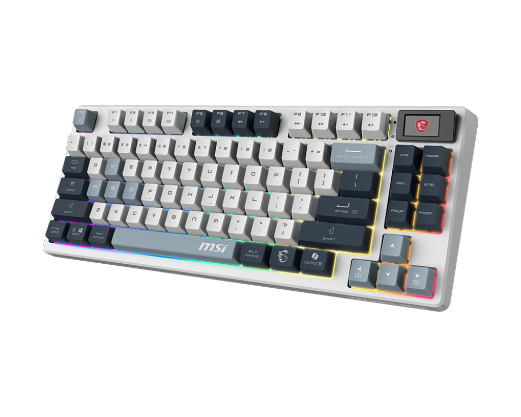 Teclado Gamer MSI Forge GK600 TKL Wireless Sky LED RGB Mecánico Inalámbrico USB/BT Multicolor Inglés