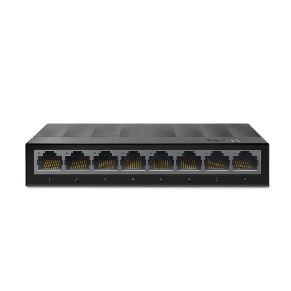 Switch para escritorio Tp-link de 8 Puertos RJ45 10/100/1000Mbps con auto-negociación con carcasa de plastico