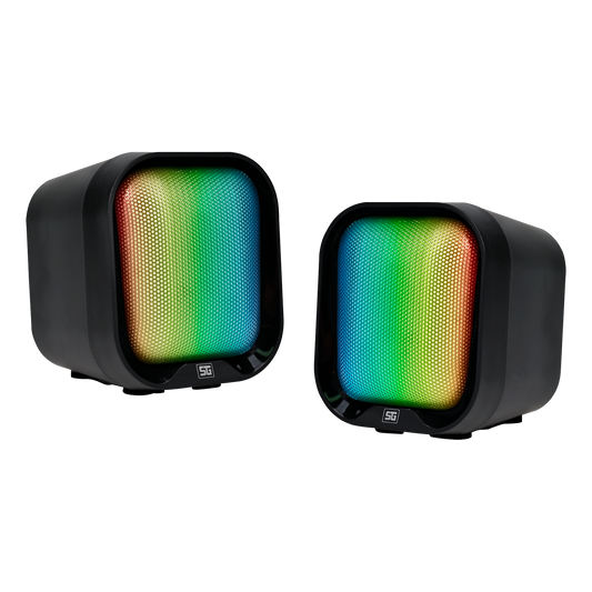 BOCINAS VORAGO START THE GAME SPK-109 RGB / USB PARA COMPUTADORA / 2.2WATTS