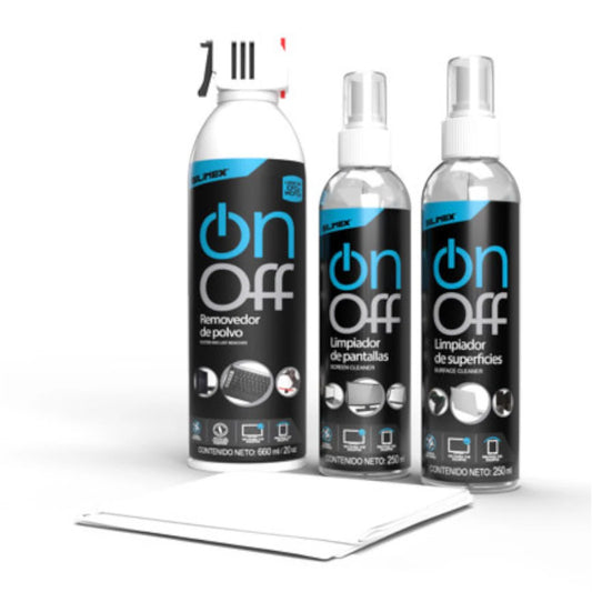 Kit Limpieza Silimex On Off Cleaner Incluye Removedor De Polvo Dos Limpiadores y Dos Microfibras