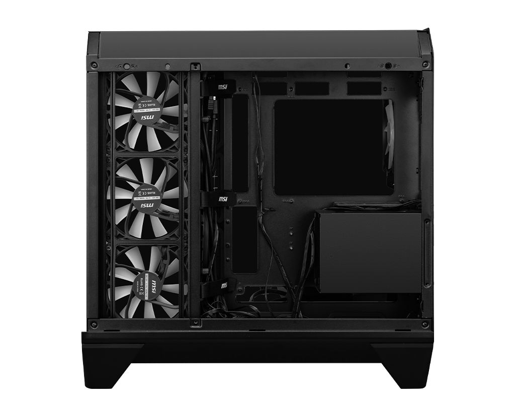 Gabinete MSI MAG PANO 120R PZ Negro Vidrio templado panoramico 4 Micro-ATX/Mini-ITX sin Fuente 1 Ventilador