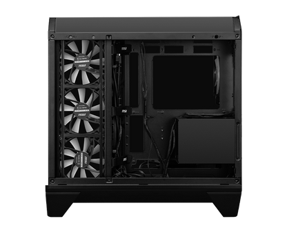 Gabinete MSI MAG PANO 120R PZ Negro Vidrio templado panoramico 4 Micro-ATX/Mini-ITX sin Fuente 1 Ventilador