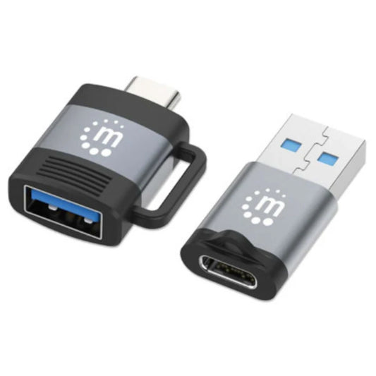 Adaptador Manhattan USB-C V3.2  Gen1 A-C y C-A 2 pzas