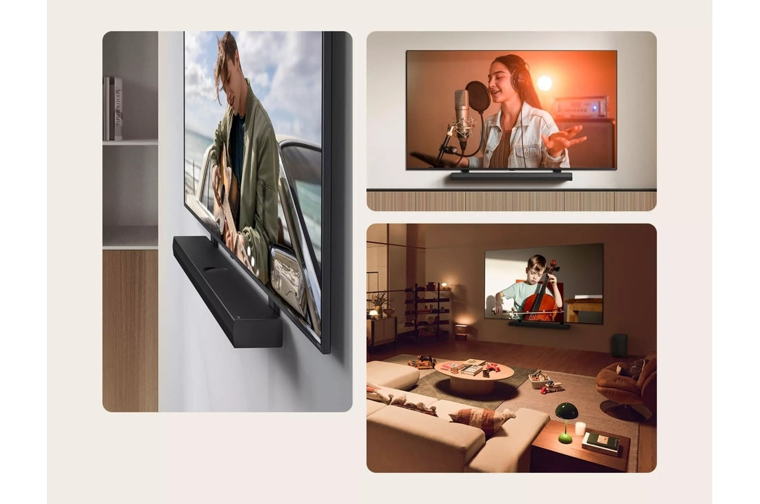 Barra de Sonido LG cine en casa de 500W 5.1.1canales con Dolby Atmos y altavoces traseros