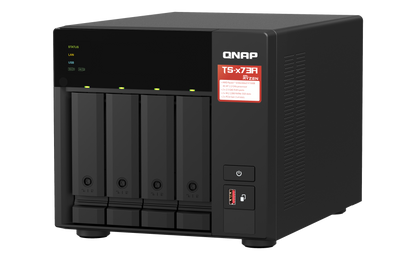 Unidad NAS QNAP CPU Ryzen V1500B Quad Core 2.2Ghz 8GB RAM RJ45 10GbE  4 Bahias 3.5 Hasta 24TB Linux Sin Discos