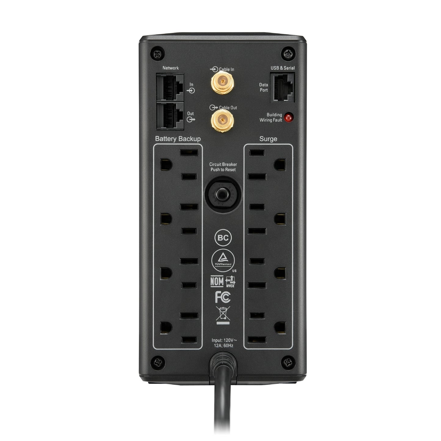 Back UPS APC Pro BX 1000VA 8 Salidas AVR LCD Interfaz LAM 60Hz