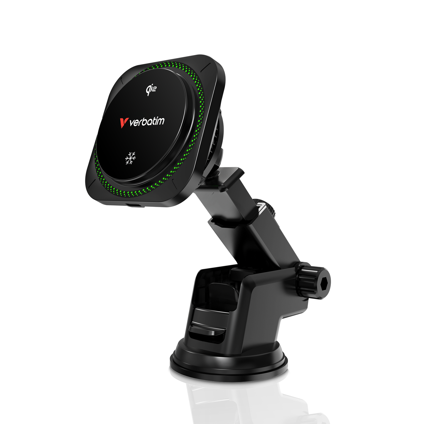 Cargador Inalambrico Verbatim Magnetico tipo C con ventilador de enfriamiento e iluminación RGB - Qi2