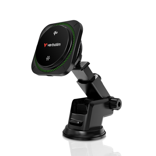 Cargador Inalambrico Verbatim Magnetico tipo C con ventilador de enfriamiento e iluminación RGB - Qi2