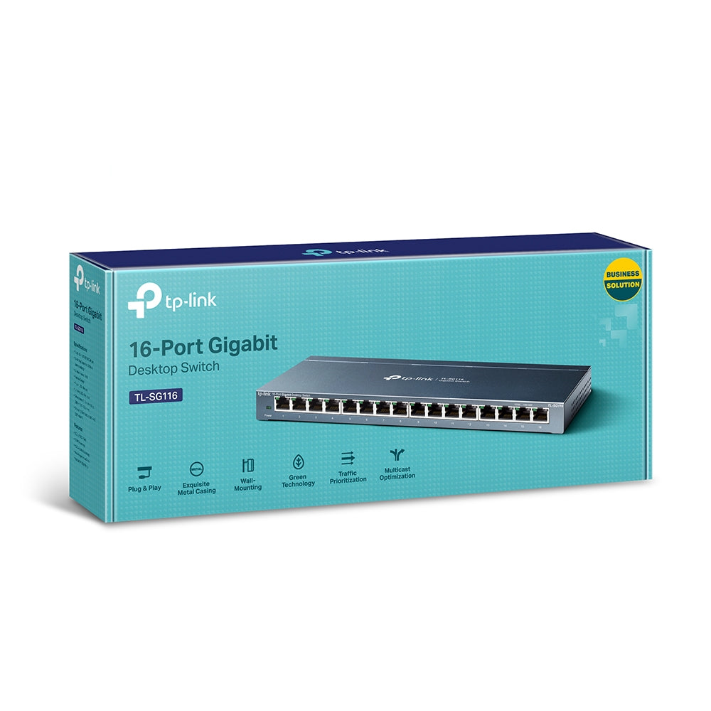 Switch para escritorio Tp-link de 16 puertos Gigabit