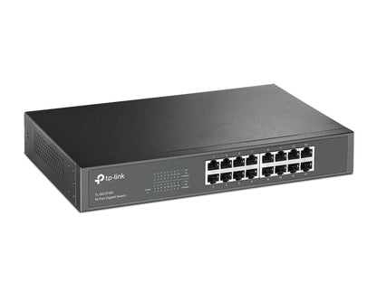 SWITCH DE ESCRITORIO TP-LINK CON BASE DE SOPORTE DE 16 PUERT