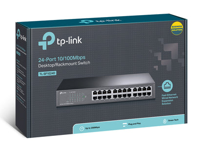 SWITCH TP-LINK 24 PUERTOS ESCRITORIO MONTAJE RACK