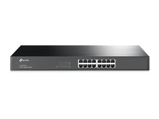 Switch TP-Link 16-Port Gigabit Switch 16× Gigabit RJ45 Ports 1U 19-inch Rack-mountable Steel Case Plug and Play