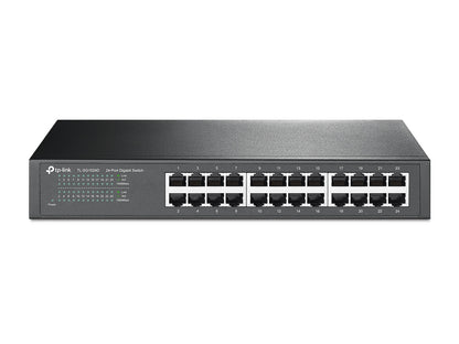 Switch TP-Link 24-Port Gigabit Switch 24× Gigabit RJ45 Ports 1U 13-inch Rack-mountable Steel Case Plug and Play