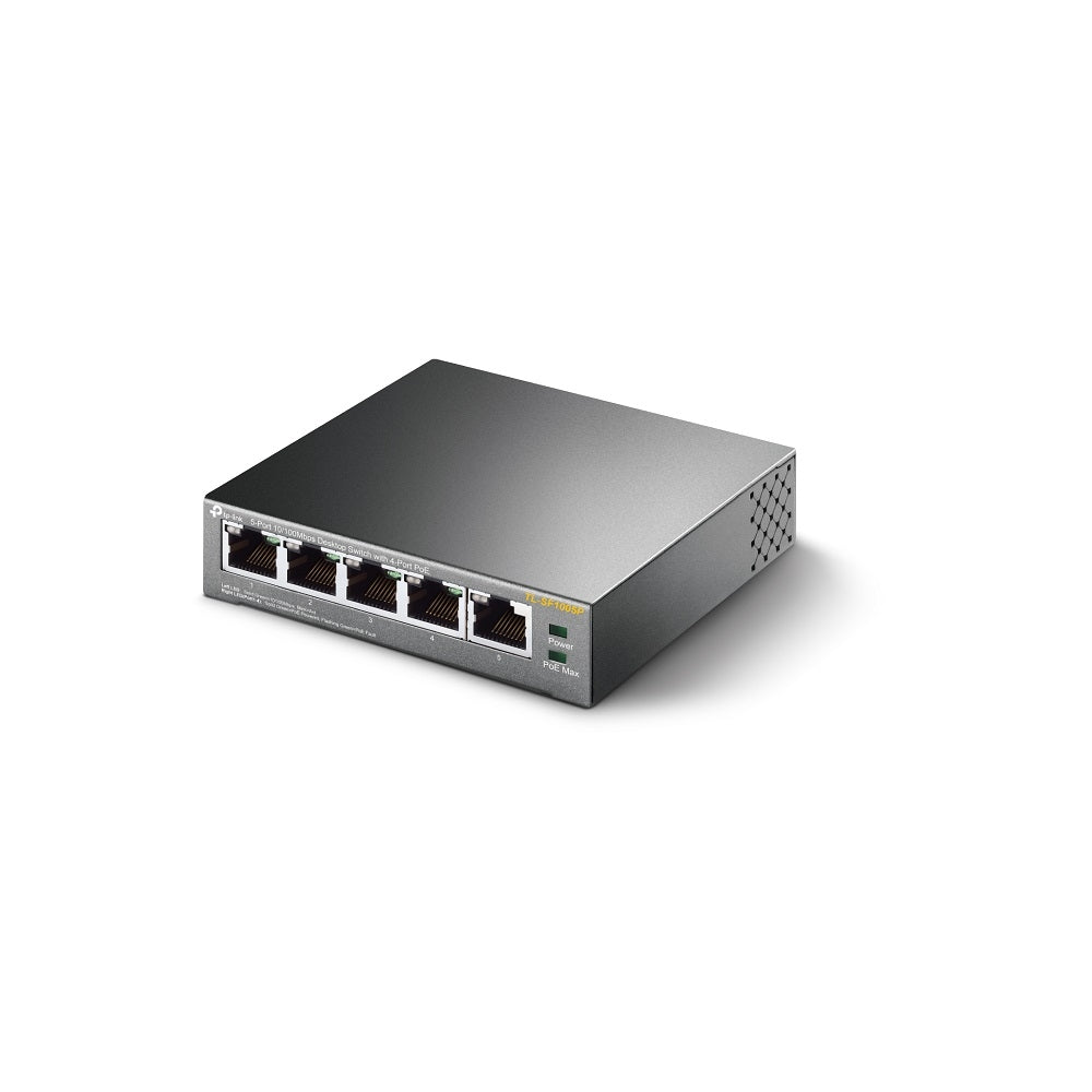Switch TP-Link 5-Port 10/100 Mbps Desktop 4-Port PoE 4× 10/100 Mbps PoE Ports 1× 10/100 Mbps Non-PoE Port