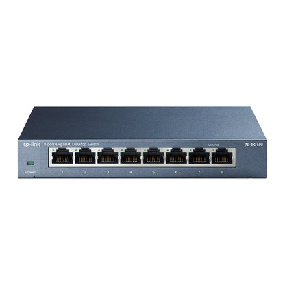 Switch Tp-link para escritorio de 8 puertosGb RJ45 de negociación automática a 10/100/1000Mbps que admiten Auto-MDI/MDIX