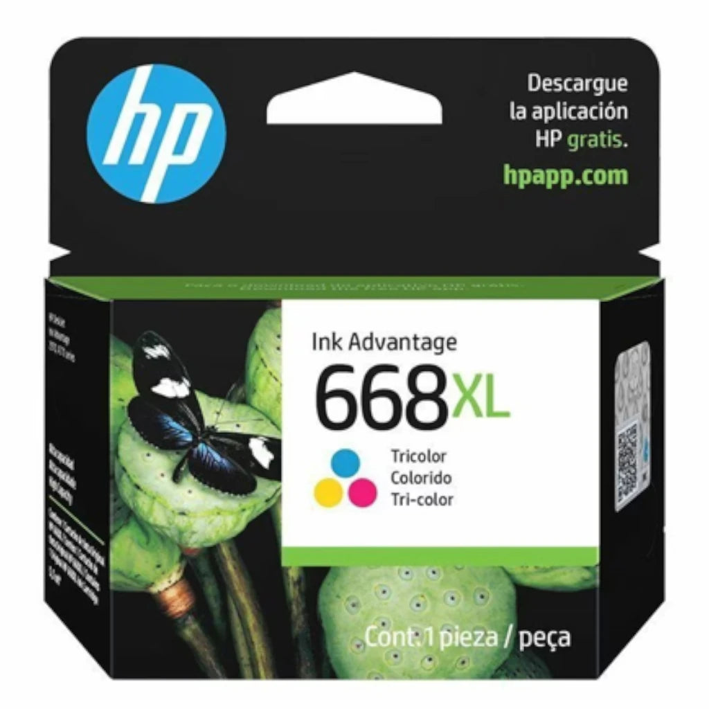 Cartucho HP de tinta original tricolor 668XL