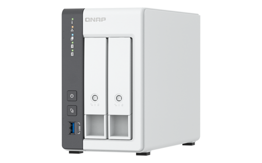 Unidad Almacenamiento NAS QNAP CPU ARM Cortex A55 Quad Core 2.0GHz 4GB RAM RJ45 2.5GbE 2 Bahias 3.5 Linux Sin Discos