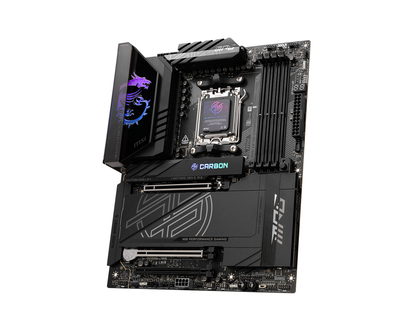 Tarjeta Madre MSI MPG X870E CARBON WIFI ATX Socket AM5 AMD X870E 256GB DDR5 HDMI/DP para AMD