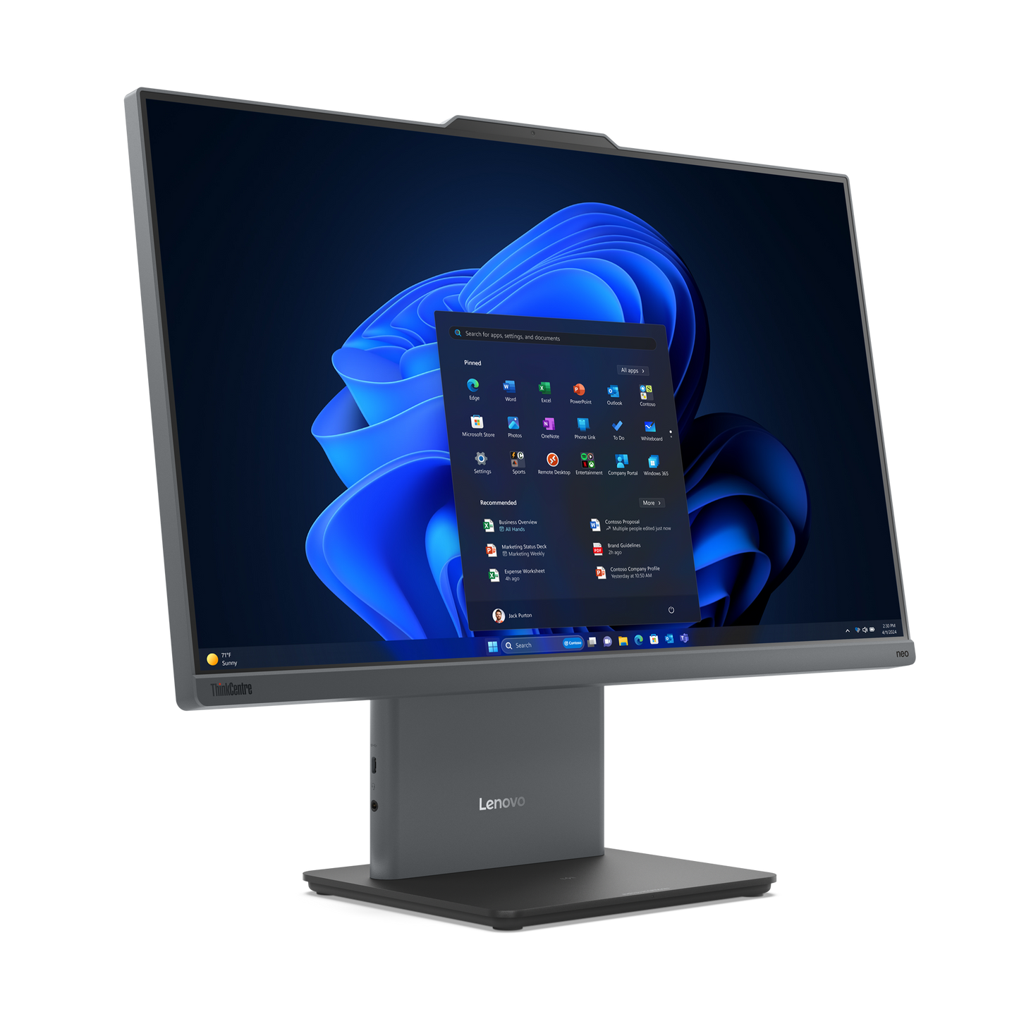 All in One Lenovo ThinkCentre Neo 50a 24 G5 23.8" Intel Core i7-13620H Disco duro 1TB SSD Ram 32GB Windows 11 Pro Gris