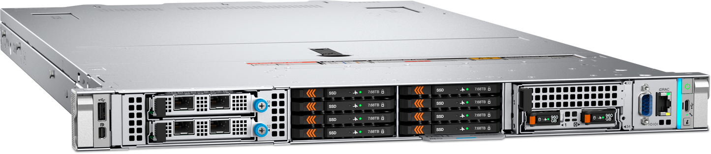 Servidor Dell R470 Intel Xeon6 Performance 6511P 2.3G 16C 4 x 32GB PERC H965i 480GB SSD iDRAC10 17G PSNBD 3Y