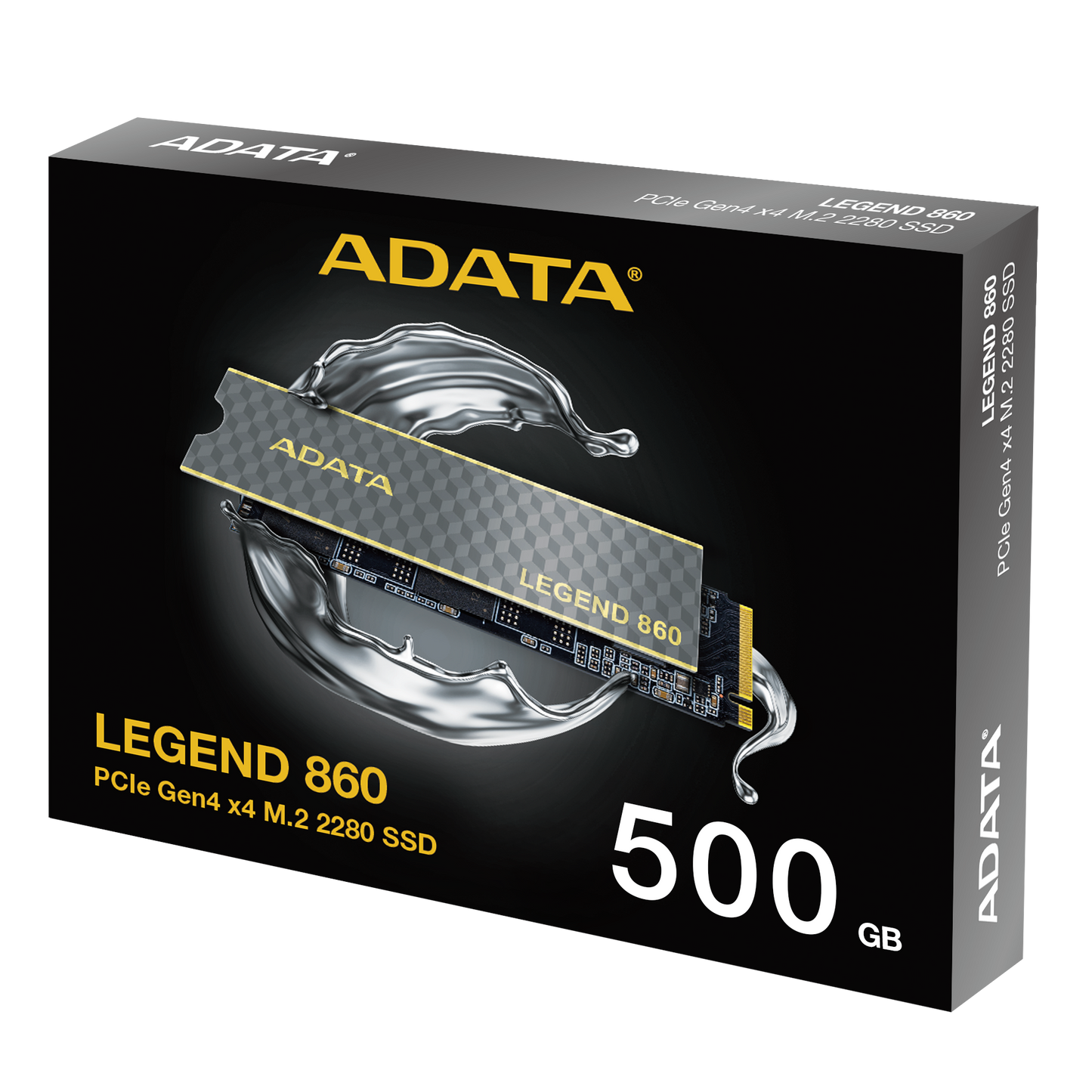 Unidad de Estado Sólido SSD Adata Legend 860 500GB PCIE Gen4 M.2 2280 5000/3000Mbs Compatible con PS5 Disipador Alu