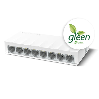 Switch para escritorio Tp-link 8Puertos RJ45 10/100/1000Mbps de auto-negociación Admite QoS 802.1p/DSCP e IGMP Snooping