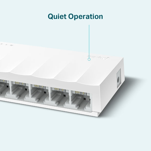 Switch para escritorio Tp-link 8Puertos RJ45 10/100/1000Mbps de auto-negociación Admite QoS 802.1p/DSCP e IGMP Snooping