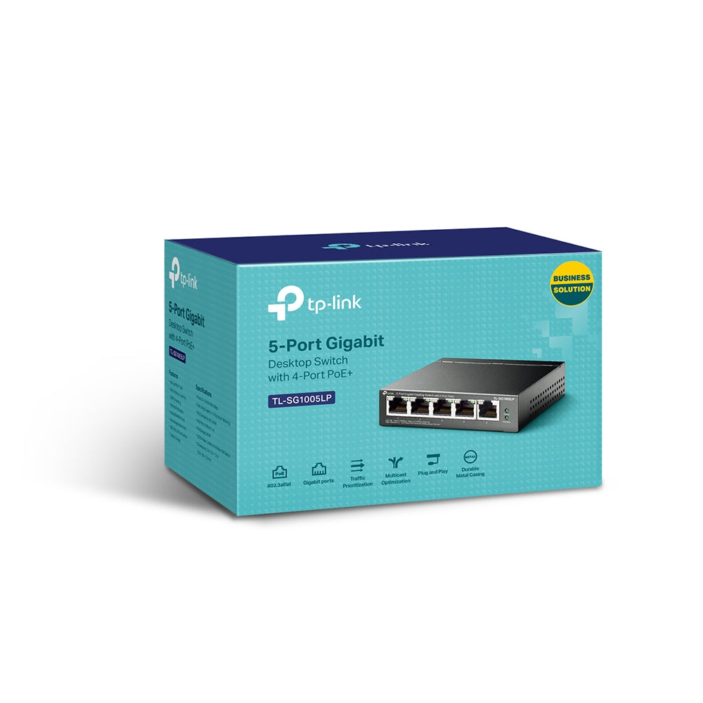 Switch TP-Link 5-Port Gigabit Desktop Switch with 4-Port PoE 4× Gigabit PoE Ports 1× Gigabit Non-PoE Port