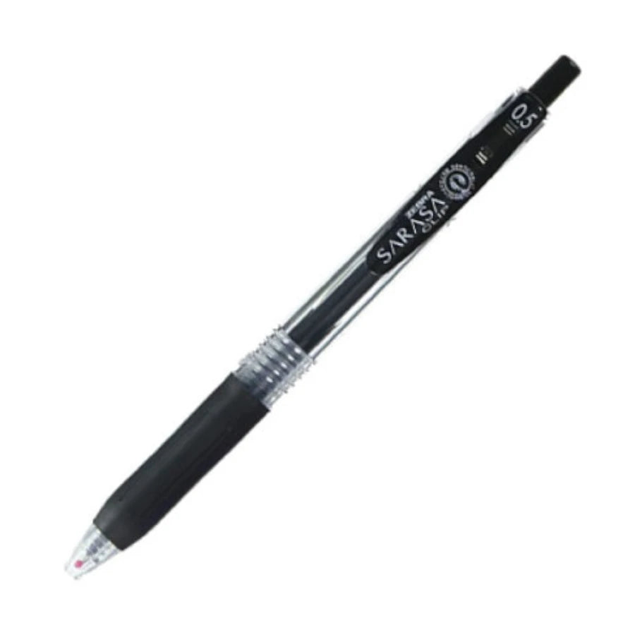 Boligrafo Zebra Sarasa Clip rollerball retractil punto fino 0.5 tinta gel color negro caja c/12