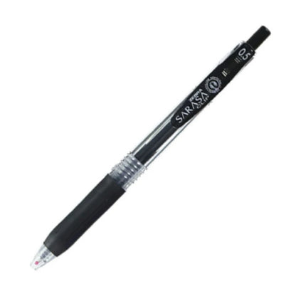 Boligrafo Zebra Sarasa Clip rollerball retractil punto fino 0.5 tinta gel color negro caja c/12