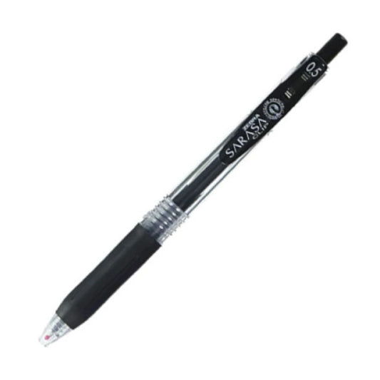 Boligrafo Zebra Sarasa Clip rollerball retractil punto fino 0.5 tinta gel color negro caja c/12
