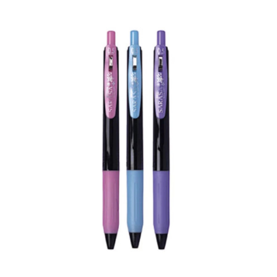 Boigrafo Zebra decoshine retractil Punto fino 0.5 tinta gel colores surtidos pastel caja c/3