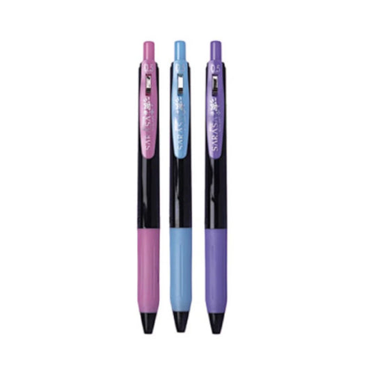 Boigrafo Zebra decoshine retractil Punto fino 0.5 tinta gel colores surtidos pastel caja c/3